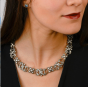 Antique Victorian Diamond Silver on Gold Necklace Dover Jewelry