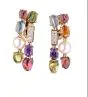 Bvlgari Allegra Multistone & Pearl Drop 18K Gold Earrings