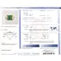 GIA Three Stone Rectangular Emerald Diamond Platinum Ring 