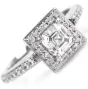 GIA Asscher Cut Diamond Platinum Engagement Ring