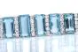 Vintage GIA Aquamarine 103.75cts Diamond Platinum Bracelet-Dover Jewelry