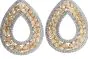 Estate 27.20 Carat Diamond Gold Floral Large Drop Earrings