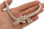 Antique Diamond Riviera Bypass Floral Leaf Platinum Necklace