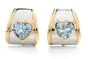 Marina B. Designer Blue Topaz Heart 18K Gold Modern Earrings