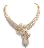 Estate 122.58ctw Diamond Scarf Knot 18K Statement Necklace-Dover Jewelry
