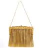 Antique Sapphire Filigree 14K Yellow Gold Mesh Hand Purse 