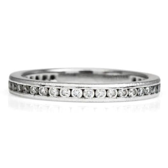 Tiffany & Co Diamond Platinum Designer Eternity Band Ring