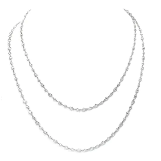 Cartier 11.00cts Diamond Platinum Diamond By The Yard Long Chain Necklace