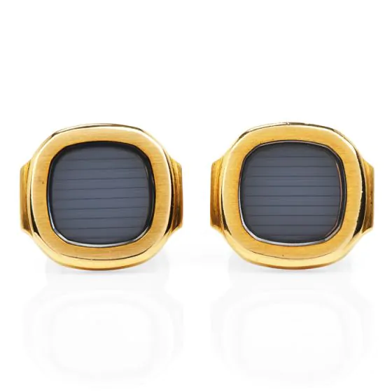  Patek Philippe Vintage Nautilus 18k Gold Balck-Gray Cufflinks 