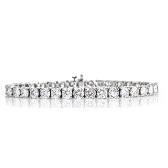 Estate 12.50 Round Diamond Tennis Gold Bracelet