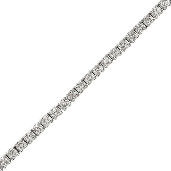 Natural 1.71cts Round Diamond 18K Gold Tennis Bracelet-Dover Jewelry