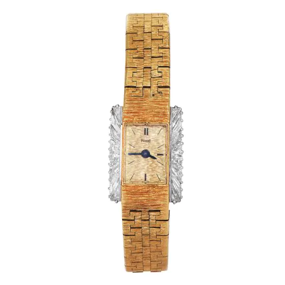 Vintage Piaget Diamond 18K Yellow Gold Ballerina 10 mm Ladies Wrist Watch