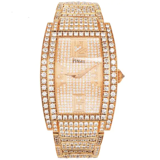 Piaget Limelight Tonneau Diamond Bracelet Yellow Gold Watch-Dover Jewelry