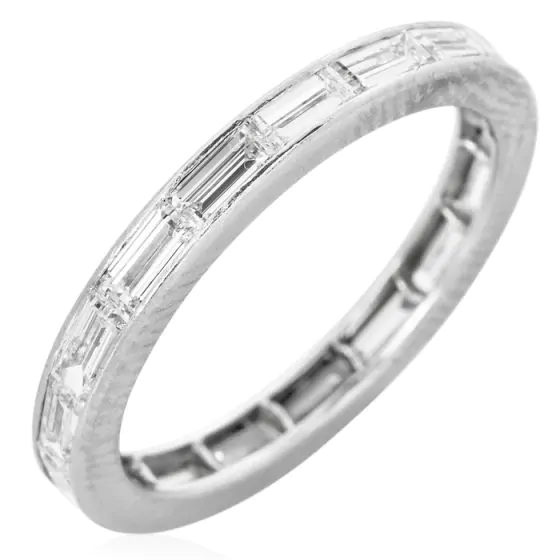 Oscar Heyman Diamond Baguette Eternity Band Ring|Dover Jewelry|