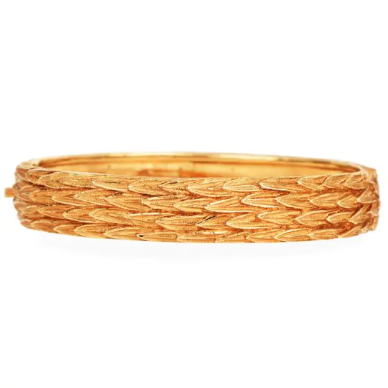 Buccellati Vintage18K Yellow Gold bangle Bracelet | Dover Jewelry|