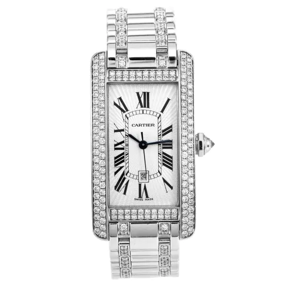 Cartier Tank American Diamond 18k Gold Unisex Watch Ref 2940 |Dover Jewelry