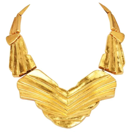 Ilias Lalaounis Vintage 22K Gold Statement Greek Necklace