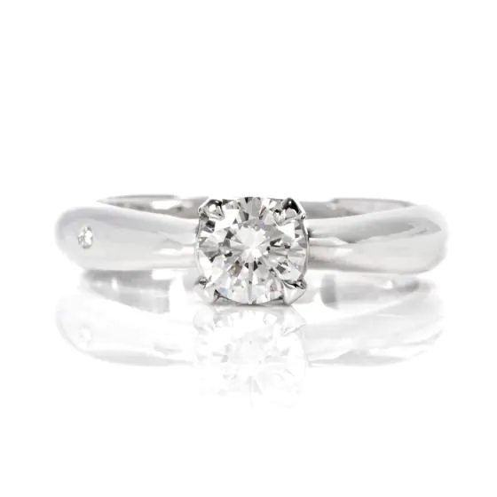 Chimento Diamond 18K White Gold Italian Engagement Ring 
