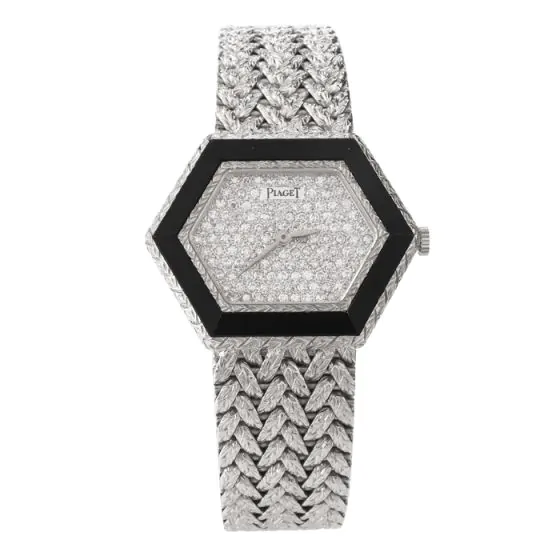 Piaget Vintage Diamond Onyx Dial 18k Gold Unisex watch Ref. 95785 A6 