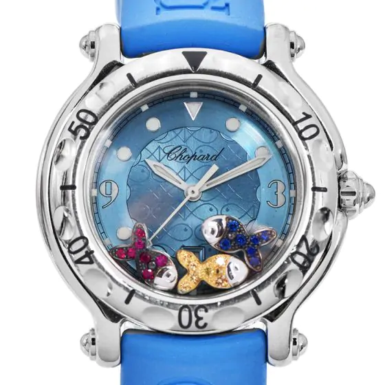 Chopard Happy Fish Blue Stainless Steel Women Watch|Dover|