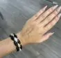 Estate Diamond Onyx 18K Gold Panther-Link Bracelet-Dover Jewelry