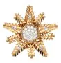 Vintage French Snowflake 18K Rose Gold Diamond Cluster Pin| Dover Jewelry 