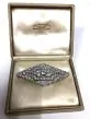Antique  Black Starr & Frost-Gorham Diamond Platinum  Deco Brooch Pin