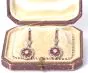 Vintage Diamond 1.60cts  Ruby 18K Gold Flower Earrings |Dover Jewelry|