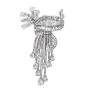 Vintage 21.90cts Diamond Platinum Tassel Brooch Pin-Dover Jewelry