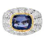 Vintage Mario Buccellati Ceylon Sapphire Diamond 18K Dome Ring|Dover Jewelry|