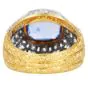Vintage Mario Buccellati Ceylon Sapphire Diamond 18K Dome Ring|Dover Jewelry|