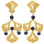 Buccellati Sapphire Vintage 18K Gold Dangle Drop Earrings