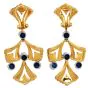 Buccellati Sapphire Vintage 18K Gold Dangle Drop Earrings