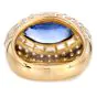  Burma No Heat Sapphire AGL Diamond 18k Gold  Marquise Ring