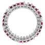 Estate Ruby Diamond  Platinum Eternity Band Ring
