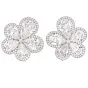 William Goldberg 14.90cttw Diamond Orchid Flower Cluster Platinum Earrings