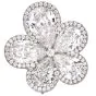 William Goldberg 14.90cttw Diamond Orchid Flower Cluster Platinum Earrings