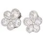 William Goldberg 14.90cttw Diamond Orchid Flower Cluster Platinum Earrings