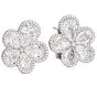 William Goldberg 14.90cttw Diamond Orchid Flower Cluster Platinum Earrings