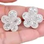 William Goldberg 14.90cttw Diamond Orchid Flower Cluster Platinum Earrings