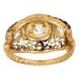 Vintage Buccellati Three-Stone Diamond 18K Gold Filigree Dome Ring 