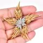 Tiffany & Co Jean Schlumberger Vintage Paris Flames 18K Diamond Brooch