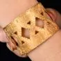 Buccellati Hand-Etched 18K Yellow Gold Open Cuff Bracelet|Dover Jewelry|