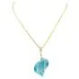 Estate 125.60cts Carved Aquamarine Diamond  Gold Pendant Necklace|Dover Jewelry|