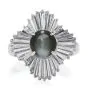 GIA Natural Cat's Eye Chrysoberyl Diamond Platinum Ballerina Ring