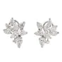 Estate 6.20cts Pear Marquies Cluster Diamond Platinum Earring