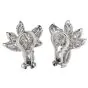 Estate 6.20cts Pear Marquies Cluster Diamond Platinum Earring