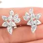 Estate 6.20cts Pear Marquies Cluster Diamond Platinum Earring