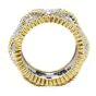 Estate Designer Diamond 18K Gold Elegant Wide Eternity Band Ring 