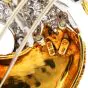 Vintage 12.24cts Diamond Enamel 18K Gold Unique Dragon Pin Brooch 